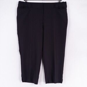 Evri Capri Pants Womens 16W Black Stretch Business Casual Career Office Wear